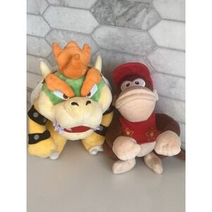 Nintendo Bowser Plush 9 Inch Little Buddy Diddy Kong 2017 Super Mario Bros New